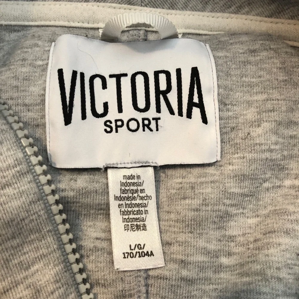 Victoria's Secret sport gray zip up sweater - Picture 6 of 6